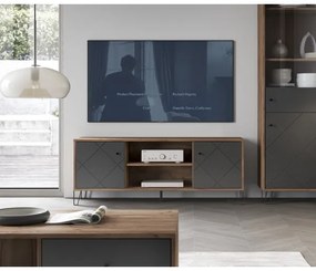 SULA TV-állvány, craft tölgy/fekete