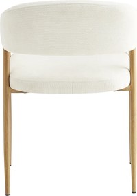 Dizájner étkezőszék, krémszínű/bükk, NIZAR TYP 1