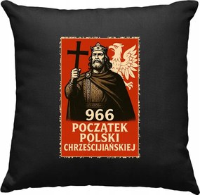 Párna Mieszko keresztelő lengyel 2 Fekete