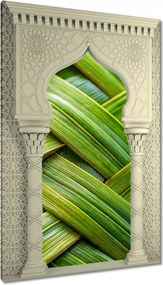 Vászonkép 60x90 Zöld fonott Zöld rattan fonott lemez