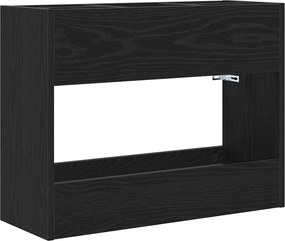 vidaXL Napernyő Állvány tárolóval Fekete tölgy 65 x 24 x 50 cm Faanyag