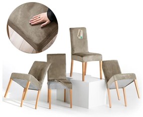 Szürkésbézs gumis szék huzat szett 4 db-os 48 cm Sento – Restilo