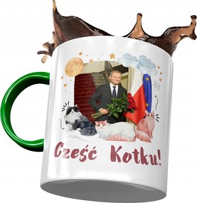 Bögre Zöld Donald Tusk Po Ajándék Platform Nyomtatott Fotóval