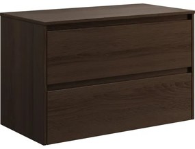 TRONDHEIM fürdőszobaszekrény 90 cm-es mosdóhoz, dió