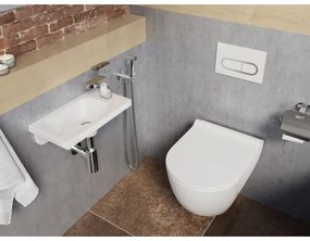 Ravak XJGP1100000 - Falra szerelhető mosdó CHROME 40x22 cm öntött műmárvány/fehér