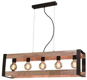 Csillár zsinóron VARNA 5xE27/40W/230V tölgy