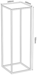 Virágállvány 70x24 cm arany színben