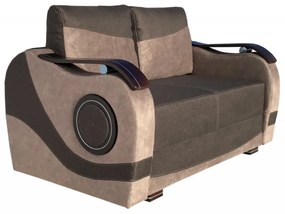 Rafi új 2-es (ágyazható) kanapé, barna-barna