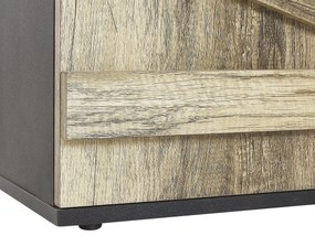 Rusztikus Komód Világosbarna És Fekete Színben SALTER Beliani