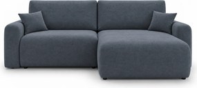 Kihúzható kétszínű L alakú ülőgarnitúra NORDEN PAROS 250x140 cm, sötétszürke