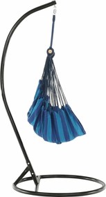 Függő hintafotel állvány nélkül, kék, NIKOLO NEW