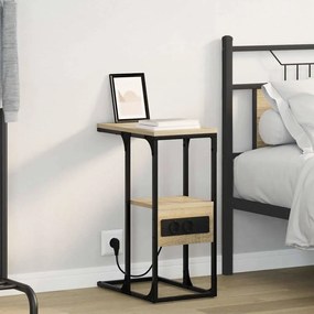 Éjjeliszekrény fiókkal sonoma tölgy 41.5 x 26 x 60.5 cm Faanyag