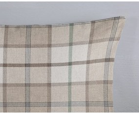 Világosbarna egyszemélyes hosszabbított flanel ágyneműhuzat 140x220 cm Bernardus – Good Morning