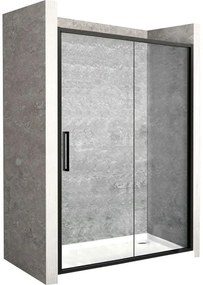 Rea Rapid Slide drzwi prysznicowe 110 cm czarny półmat/szkło przezroczyste REA-K6401