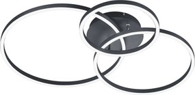 TRIO 670810632 WINONA Modern LED Mennyezeti LĂĄmpa Fekete LED IP20