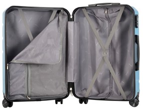 BONTOUR “SPINNER” közepes Duplakerekes Gurulós bőrönd, jégkék