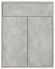 betonszürke szerelt fa tálalószekrény 60 x 30 x 75 cm