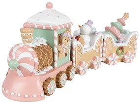 Mézeskalács vonat mézivel karácsonyi dekoráció 45x12x19 cm