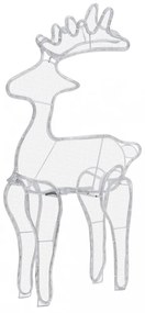 rénszarvasos karácsonyi dísz hálóval és 306 LED-del 60x24x89 cm