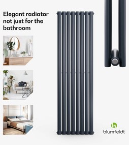 Blumfeldt Tallheo, 41 x 160, radiátor, fürdőszoba radiátor, csőradiátor, 1472 W, melegvizes, 1/2