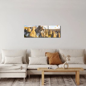 Kép - Hőlégballonok (órával) (90x30 cm)