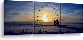 Kép - sarkvidéki táj (órával) (90x30 cm)