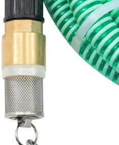 zöld PVC szívótömlő sárgaréz csatlakozókkal 1,1 4 m&quot;