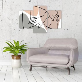 Kép - Női test vonal művészet N⁰2 (90x60 cm)