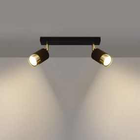Sollux SL.1070 - Spotlámpa NERO 2xGU10/40W/230V fekete/arany
