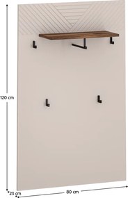 Akasztópanel 80, kasmír/castello tölgy, EYCO