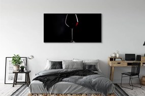 Canvas képek Fekete háttér egy pohár bor 100x50 cm