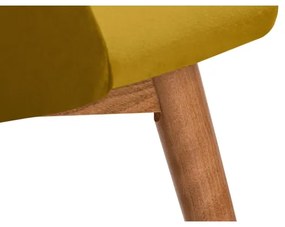Étkezőszék BAKERI 86x48 cm sárga/világos tölgy