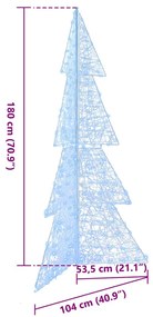 Karácsonyfa 240 LED-del Hideg Fehér 180 cm Akril