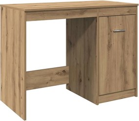 vidaXL kézműves tölgy színű szerelt fa íróasztal 100 x 50 x 76 cm