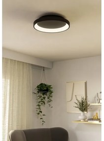 Eglo 901251 - LED Dimmelhető mennyezeti lámpa LORETELLO LED/12W/230V fekete + + távirányító