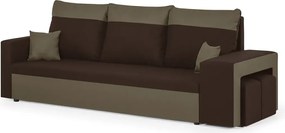 NEVADA Háromszemélyes kinyitható kanapé Sötétbarna/világosbarna