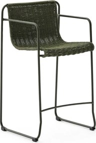 Zöld fém kerti bárszék Maurina – Kave Home