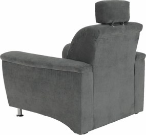 Fotel, szürke szövet, SANTIAGO