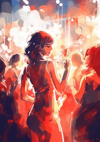 Poszter 70x100cm Kijárat az esti órákban