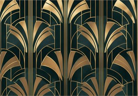 Fotótapéta Art Deco Arany Absztrakt Falra Hálószoba Nappali 250x175