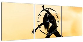 Táncos képe (órával) (90x30 cm)