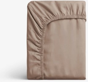 Goldea pamut gumis lepedő - kávébarna 200 x 200 cm