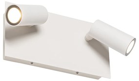 Modern kültéri fali lámpa fehér LED-del 2-lámpás IP54 - Simon