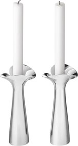 BLOOM BOTANICA rozsdamentes acél gyertyatartók 20 cm, 2 db - Georg Jensen