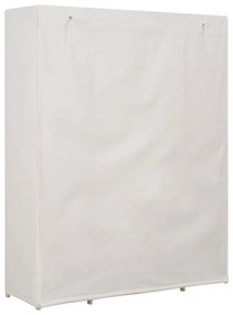 Fehér szövet ruhásszekrény 135 x 40 x 170 cm
