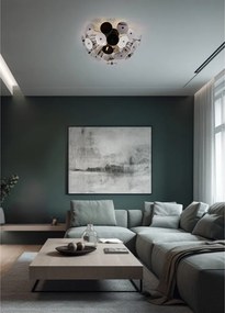 Matt fekete mennyezeti lámpa Discalgo – Trio