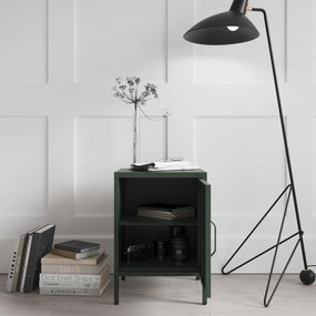 Éjjeliszekrény MIA, 424 x 595 x 400 mm, Modern: palack zöld szín