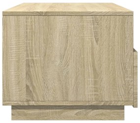 sonoma tölgy színű dohányzóasztal LED-lámpákkal 90x49x40 cm