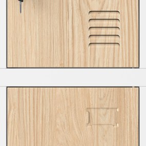 Zárható szekrény MARCIN, 900 x 1850 x 400 mm, Eco Design: fehér/sonoma tölgy