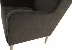 Kényelmes fotel, barna/bükk, BREDLY